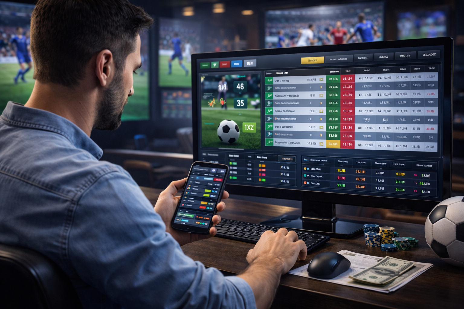 Người chơi cá cược bóng đá trực tuyến