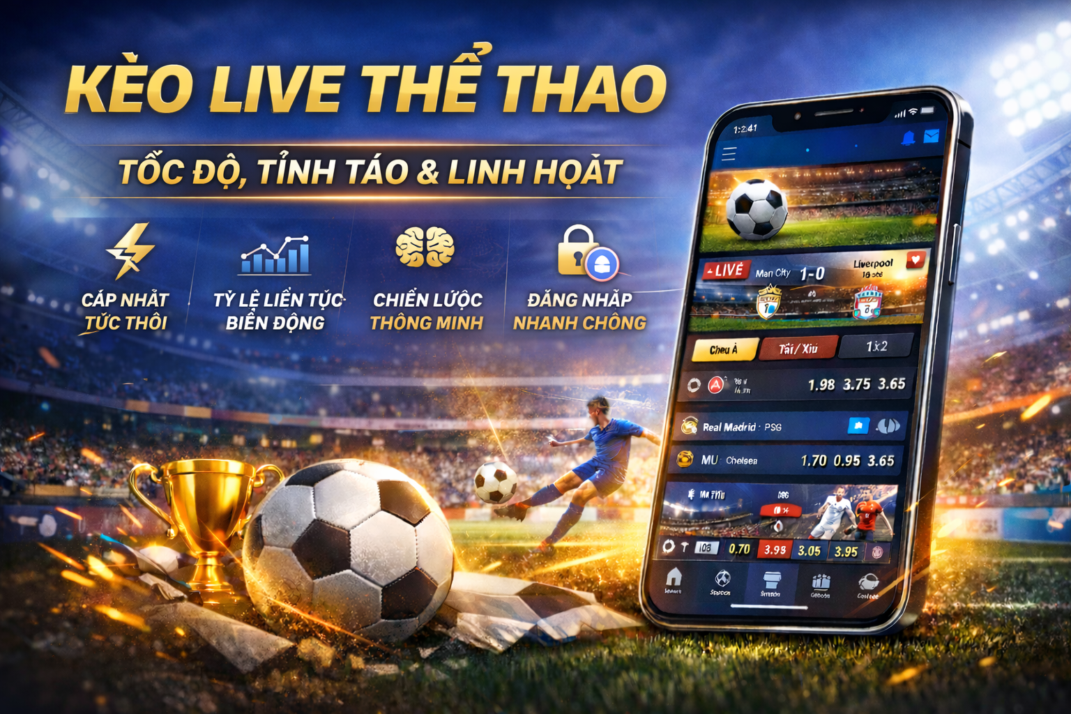 Kèo thể thao trực tuyến hấp dẫn