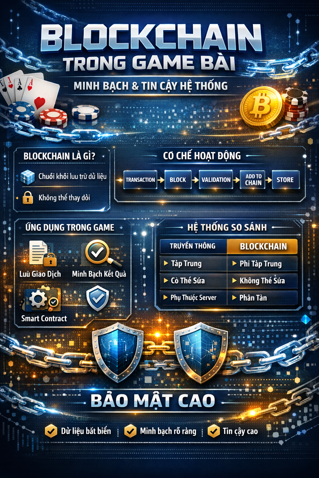 Công nghệ blockchain trong game bài